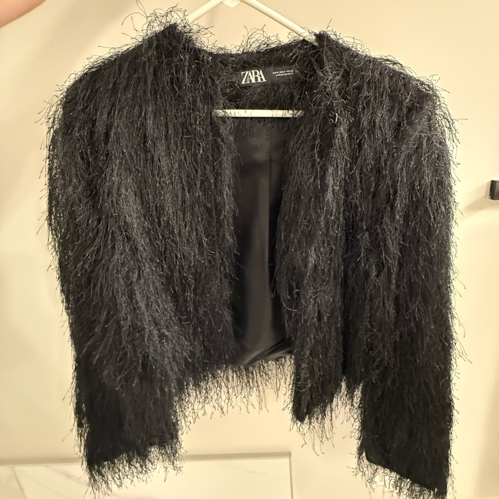 Zara Faux Fur Cardigan